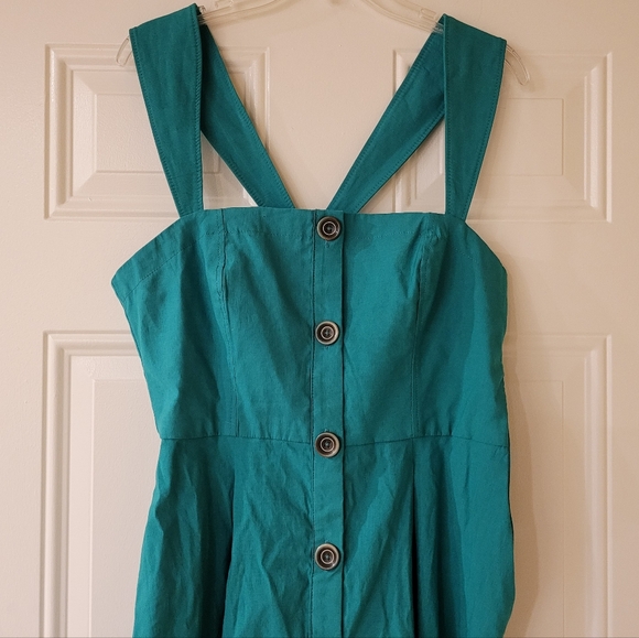 Anthropologie Maeve Square Neck Buttondown Dress - Picture 4 of 11